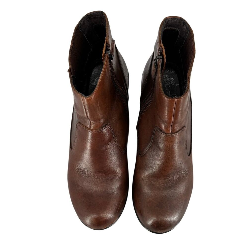 Dansko Faith Wedge Leather Ankle Boots Size 37 EU 6.5-7 US Brown - Picture 7 of 15